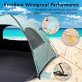 thumbnail image 6 of Beach Tent Anti-UV Portable Sun Shade Shelter for 3/4/6/8 Person, Extendable Floor with 3 Ventilating Mesh Windows Plus Carrying Bag, Stakes and Guy Lines-xlk, 6 of 7