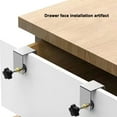 thumbnail image 4 of Graflsoa Pinces en C en Acier Inoxydable pour Installation Frontale de Tiroir - Ensemble de 4 Pcs avec Patins en Silicone Antidérapants, Vis Réglables et Design en I Durable pour Assemblage Sécurisé de Meubles et Armoires, 4 of 6