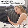 thumbnail image 3 of SOULART 138" boneless sectional couch,U shaped modular sectional sofa, cloud couches for living room, No Assembly Required, Gray, 3 of 10