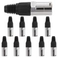 thumbnail image 1 of ANMBEST 10PCS Round IP65 Dustproof Waterproof Connector, Compatible with RJ45 Cat5/5e/6 8P8C Female Ethernet Panel Mounting Shielded Waterproof Connector, 1 of 15