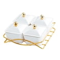 thumbnail image 1 of Lipstore 4 Bols de Service pour Collations avec Couvercle Pot à Biscuits pour Apéritif Fête Biscuits Sucrés Blanc, 1 of 8