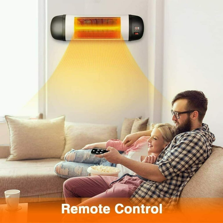 Zimtown 1500W Wall Mounted Electric Patio Heater with Remote Control Zimtown 1500W Wall Mounted Electric Patio Heater with Remote Control