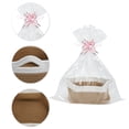 thumbnail image 4 of Unique Bargains 1 Set Empty Gift Decorative Basket Durable Woven Decorative Coiled Rope Basket 12"x8"x5" Khaki White, 4 of 6