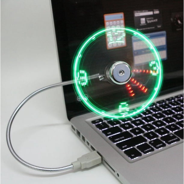 Ventilador de reloj USB con función de visualización en tiempo Real, embutidoras de medias para hombres, aparatos navideños, ventilador de reloj con LED de reloj en tiempo Real