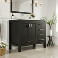 thumbnail image 2 of Eviva London 42″ x 18″ Espresso Transitional Bathroom Vanity w/ White Quartz Top, 2 of 8