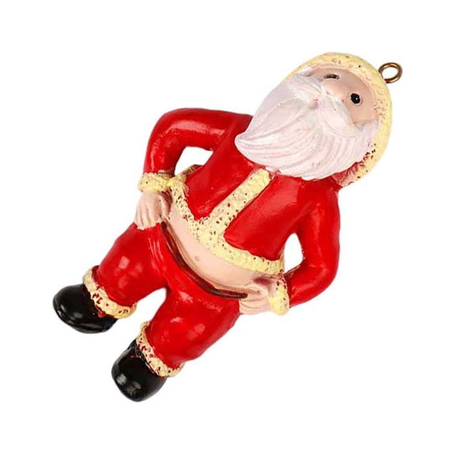 Toystoory Resina Santa Claus Colgante Colgante Decorativo Navidad Reemplazo Hogar Dormitorio Sala de estar Oficina Coche Ventana Decoración Kits de decoración para fiestas