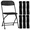 Black, variant on OROFULL 10 Pack Plastic Folding Chair, 350lb Capacity Stackable Event Chair with Steel Frame for Indoor Outdoor Wedding Party, White