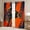 Orange Black 1343, variant on jejeloiu Red Sports Car Black Out Curtains,Abstrct Geometric Geometric Curtains Pack of 2 (42x63 Each),Stripes Lines Bedroom Curtains For Teens,Ultra Soft Home Decor