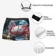 thumbnail image 6 of Balery Bubbles Axolotl Fantasy Men's Boxer Briefs, Soft and Breathable Cotton Underwear with nylon Waistband-Medium, 6 of 9