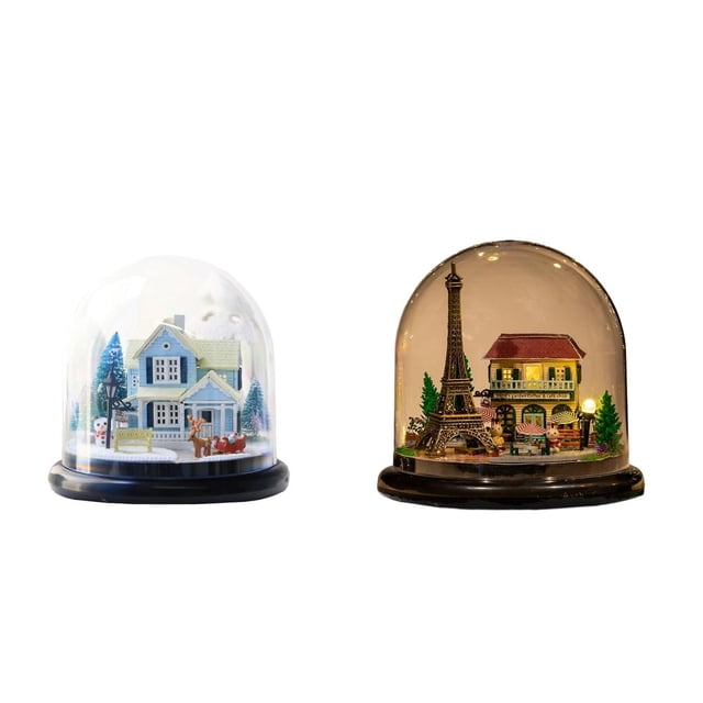 de 2 Kits de Montaje de , Bricolaje en Miniatura, Hecho para de Navidad CUTICAT Montaje de casa de muñecas