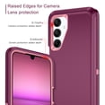 thumbnail image 2 of Petocase for Samsung Galaxy A16 5G Case,Shockproof Dust/Drop Proof 3-Layer Protective Heavy Duty Durable Rugged Hybrid Cover for Galaxy A16 5G,Red/Pink, 2 of 6
