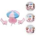 thumbnail image 4 of KAKOWELY 1 juego de mesa y silla para casa de muñecas, minisilla de playa, juego de mesa de plástico para decoración de casa de muñecas, 4 of 4