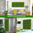 thumbnail image 6 of 12 Pcs 20" x 20" Grass Wall Panels, Artificial Hedge Panels Greenery Wall, Sun Proected Privacy Fence Screen Faux Grass Backdrop for Outdoor Indoor Garden Birthday Wedding Decor, 6 of 7