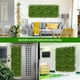 thumbnail image 2 of Yeshouse 12 paneles de pared de césped artificial, 50 x 50 cm, decorativos de boj sintético, resistentes al sol, decoración de pared con plantas verdes sin olor para interiores y exteriores, 2 of 7