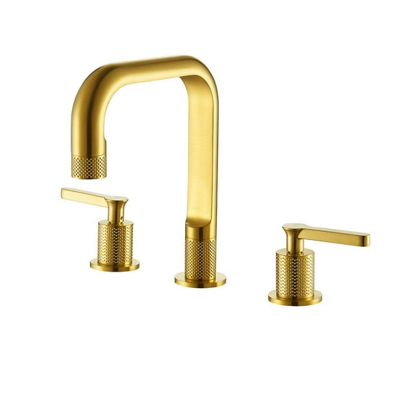 Altair-3 8. in Widespread 2-Handle Bathroom Faucet in Brushed Gold