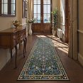 thumbnail image 2 of Alfombra para pasillo Morebes Boho Floral, 2,5 m x 2,4 m, azul marino, 2 of 6