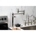 thumbnail image 3 of Kingston Brass KS3706AX Restoration Deck Mount Pot Filler Faucet, Polished Nickel, 3 of 8