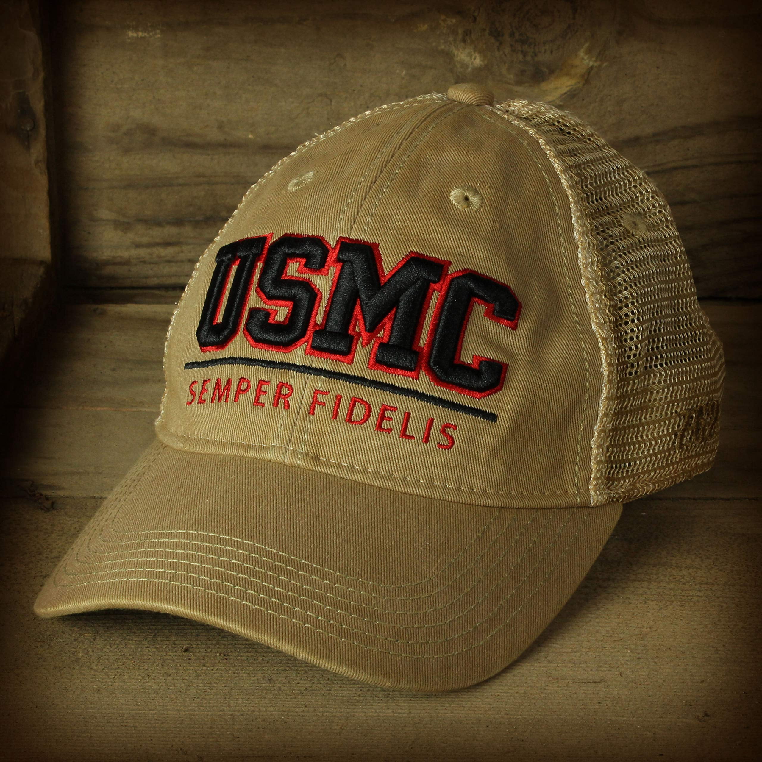 7.62 Design USMC 'Semper Fidelis' Vintage Trucker Hat Silver