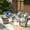 Diamond Blue, variant on Ovios High-Back Outdoor Furniture 8 Pieces Gray Wicker Patio Conversation Set with Rocking Swivel Chairs for Backyard