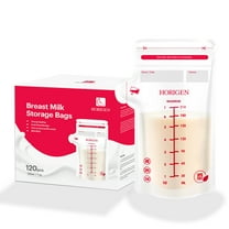 HORIGEN Breastmilk Storage Bags, 120 Count, 7oz/210ml, BPA-Free, Leak-Proof