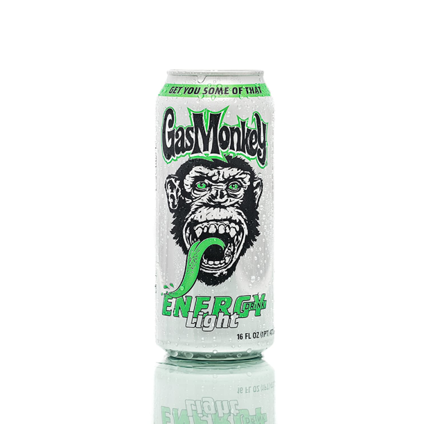Case of 24 Gas Monkey Energy Drinks, Original Light 16 floz Walmart