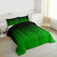 thumbnail image 3 of jejeloiu Neon Geometric Stripe Twin Comforter Sets,Green Lines Bedding Set For Adults Reversible 2pcs, 3 of 8