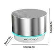 thumbnail image 3 of Qocolhg Portable Wireless Bluetooth Speaker with Colorful Breathing Night Lights, 3W Mini Small Metal Speakers Bluetooth 5.0 for Home Outdoor, Gifts for Women Girls, Silver, 3 of 8