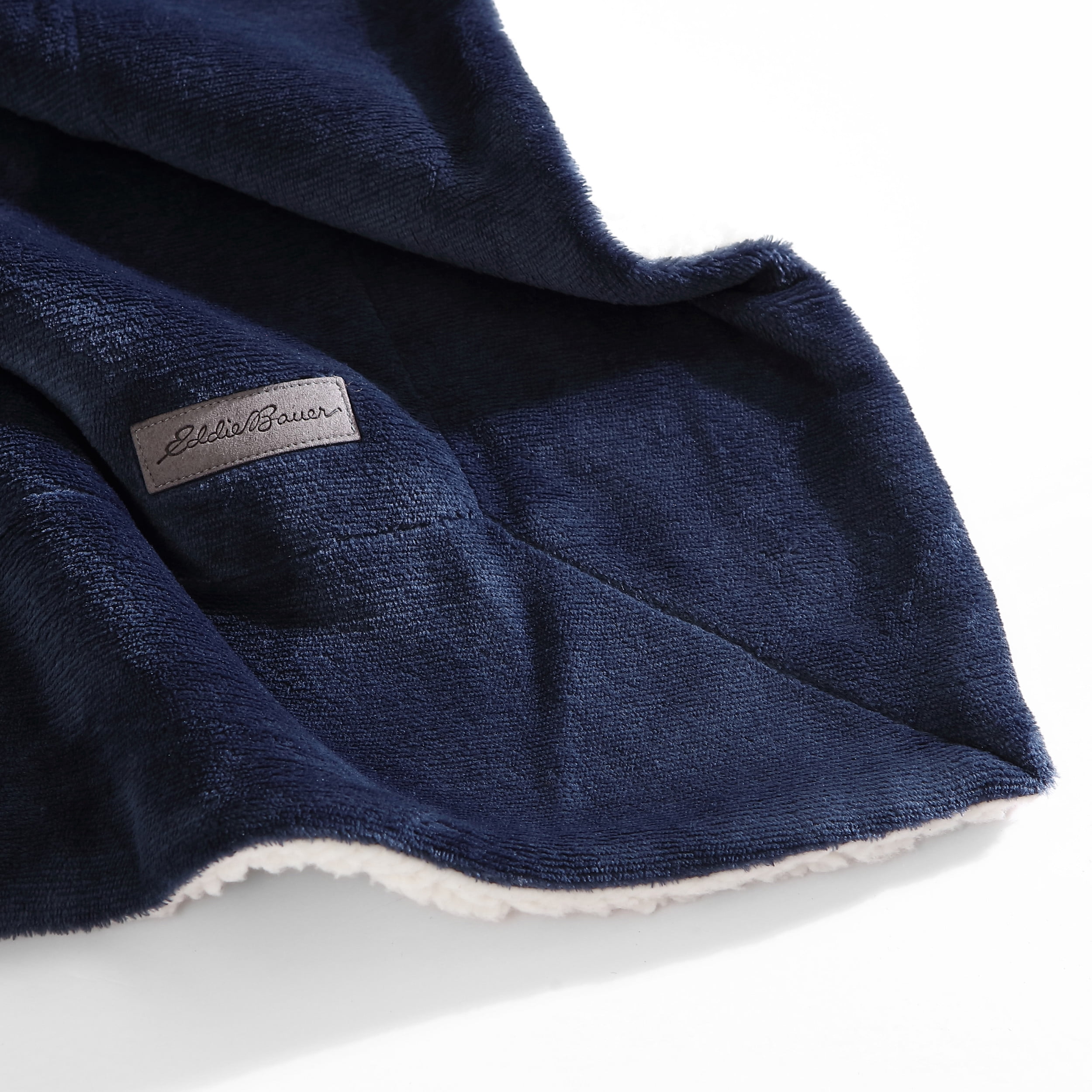 Eddie Bauer Signature Solid Blue Ultra Soft Plush Fleece Twin Blanket