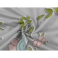 thumbnail image 6 of oneOone Rayon Light Gray Fabric Leaves & Flower Floral Dress Material Fabric Print Fabric By The Yard 56 Inch Wide, 6 of 6
