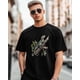 thumbnail image 2 of Men T-Shirt,Soft Crewneck Tee Shirt Retro Lizard on Tree Branch Short Sleeve Casual T Shirts, 2 of 8
