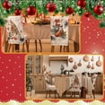 thumbnail image 4 of Touchbetter 6 Pcs Christmas Dining Chair Covers Removable Washable Stretch Slipcovers for Xmas Restaurant Farmhouse Kitchen Hotel Decor Supplies(Retro Style), 4 of 6
