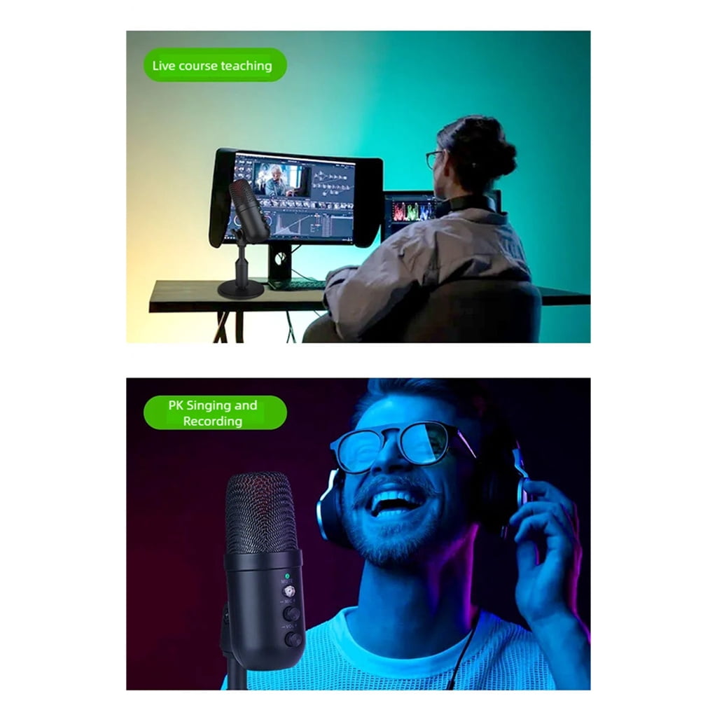 NEXAVKPR Professional USB Streaming Podcast PC Microphone Studio Condenser Microphone For Recording Singing Networking Live
