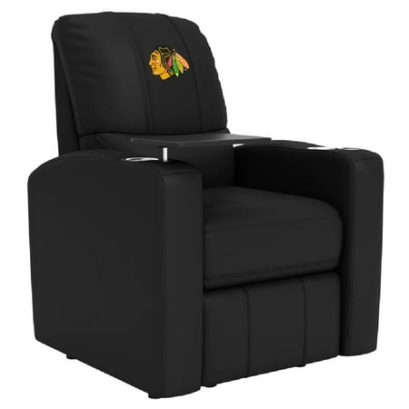 DreamSeat Black Stealth Power Recliner with Embroidered Chicago Blackhawks Logo