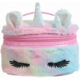 thumbnail image 1 of Women Girls Kids Fluffy Faux Fur Unicorn Makeup Bag Small Cosmetic Organizer Plush Travel Storage Bags Toiletry Kit Case, 1 of 4