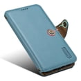 thumbnail image 4 of DENIOR For iPhone X/XS 5.8 inch Case Card Slots Cowhide Texture Phone Cover - Blue, 4 of 5