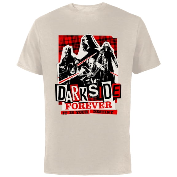 Star Wars Villains Darth Vader Dark Side Forever Destiny - Short Sleeve Cotton T-Shirt for Adults - Customized-Natural