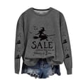 thumbnail image 4 of Neewe Women's Halloween Witches Printed Casual Crew Neck Sweatshirt Loose Soft Long Sleeve Pullover Tops, 4 of 4