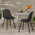 thumbnail image 2 of Christopher Knight Home Darleen Outdoor Dining Chair Set of 2, Black, 2 of 9