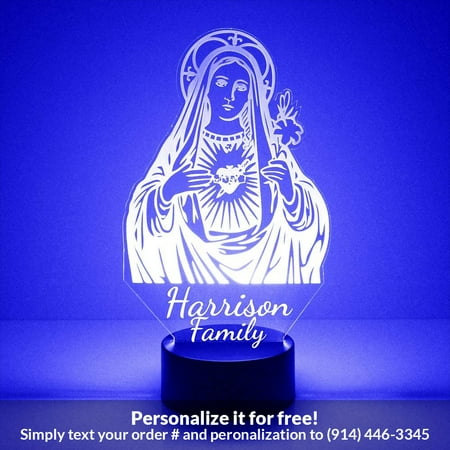 

Mirror Magic Store Virgin Mary Color Changing Personalized LED Light with Remote Control