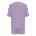 thumbnail image 6 of MuXiKeJi Clothes Women's Striped Set 2 Piece Outfits Knit Off The Shoulder Crop Tank Top Mini Shorts Vacation Going Out Sets, 6 of 7