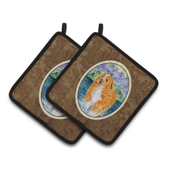 Caroline's Treasures SS8619PTHD Nova Scotia Duck Toller Pair of Pot Holders, 7.5HX7.5W, multicolor
