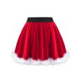 thumbnail image 2 of Oyolan Kids Girls Red Velvet Santa Claus Mini Pleated Skirts Christmas Tutu Skirts Dress Costume Red 10, 2 of 7