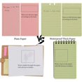 thumbnail image 3 of RETON Aesthetic Pocket Notebooks Set of 10, Rain Weatherproof Soft Cover Pocket Notebook for Office, Green Cover,Tactical Steno Pads with Grid for Outdoor Activity Recording, 3 of 7