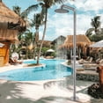thumbnail image 2 of Freestanding Outdoor Shower with Detachable Shower Head, Deck Mounted Shower Faucet Set, 2 of 5