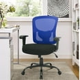 thumbnail image 2 of BestOffice Big and Tall Office Chair 400lbs Mesh, Lumbar Support Wide Seat Adjust Arms Rolling Swivel High Back Task Executive for Home Office, Blue, 2 of 7
