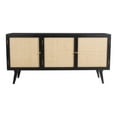 thumbnail image 2 of Pemberly Row Three-Door Solid Wood with Natural Cane Sideboard in Black, 2 of 5