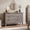 Grey walnut, variant on Modern Fluted 6-Drawer Dresser with Curved Profile & Gold Accent Handles, Spacious Wooden Storage Chest for Bedroom Living Room Kids Room - White