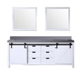 thumbnail image 2 of White Double Vanity with Grey Quartz | 84 in. Wide and Faucet Included | Ensure Stain - free and Long - lasting Use, 2 of 4
