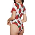 thumbnail image 2 of Zufioo Hand Drawn Strawberry Women's Shapewear Bodysuits, Slimming Fit Body Suit,One Piece Bodysuit,Body Shaper,Easy To Put On and Take Off -XX-Large, 2 of 7