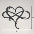 thumbnail image 2 of Tapices De Pared Arte De Pared De Metal Con Corazón, Para Siempre Y Para Siempre Amor En Forma De Corazón Símbolo De Infinito Regalo Para La Boda En Casa Decoración Del Día De San Valentín 30 * 25 Cm, 2 of 5